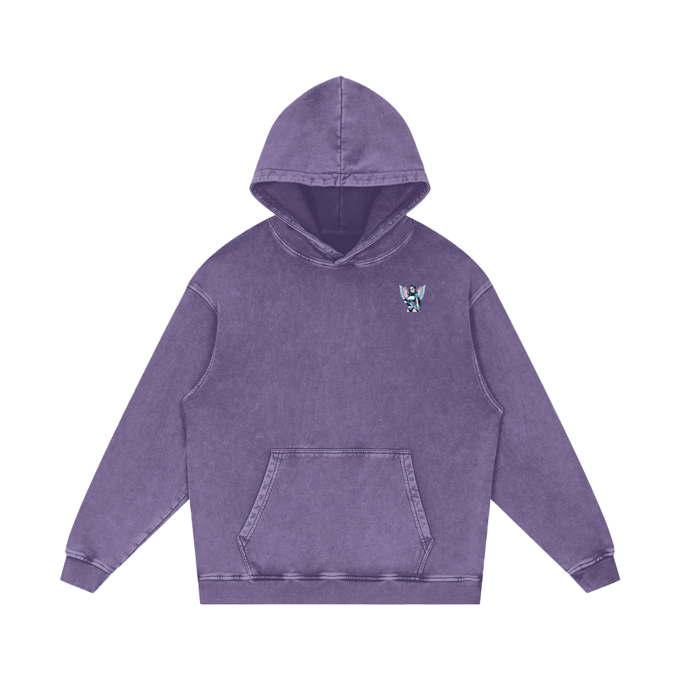 Livy J Acid Wash Oversize Hoodie
