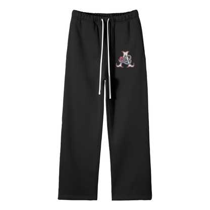 DeJen by DeJenQueen Unisex Solid Color Fleece Straight Leg Pants