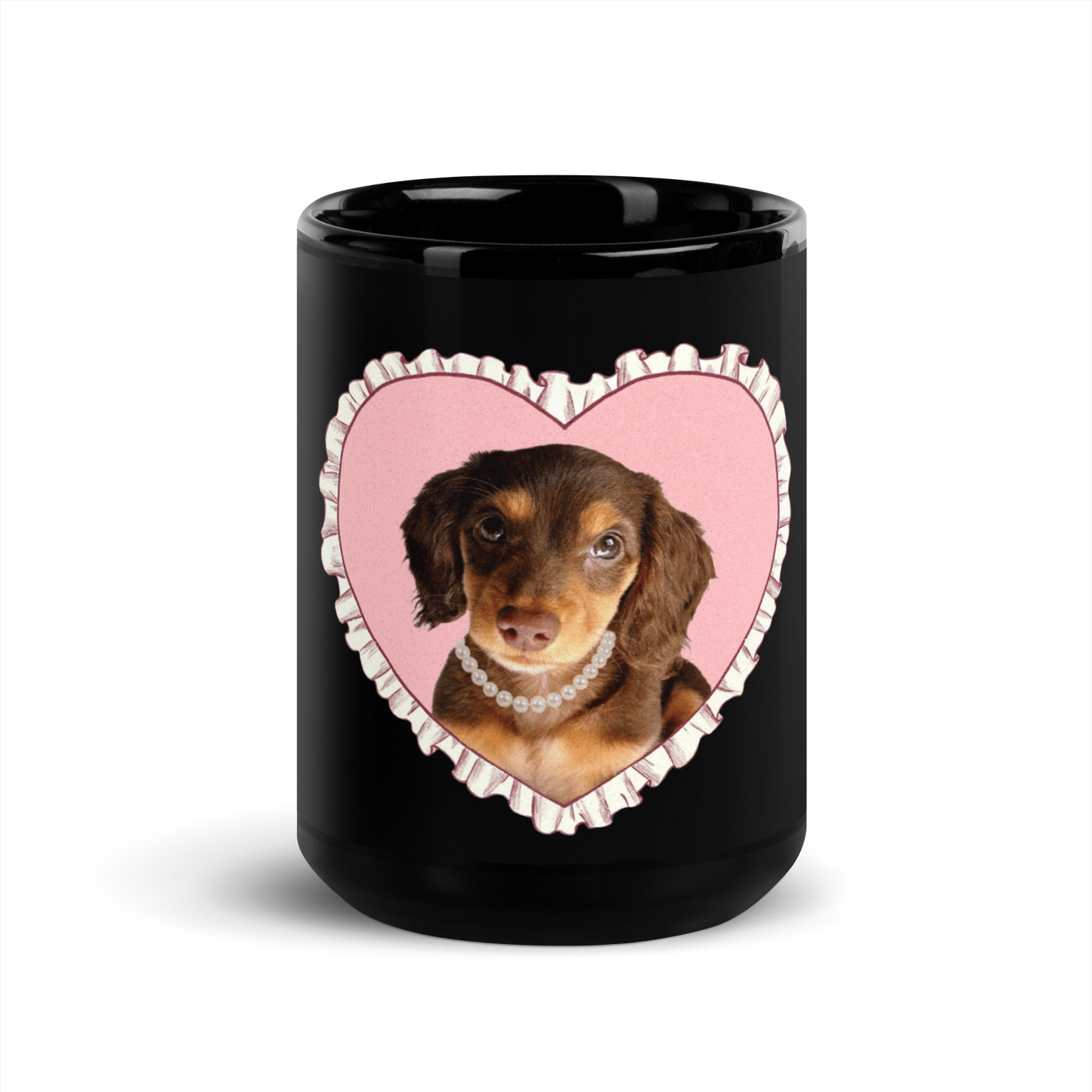 Marie B-Day Collection Black Glossy Mug