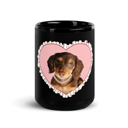 Marie B-Day Collection Black Glossy Mug