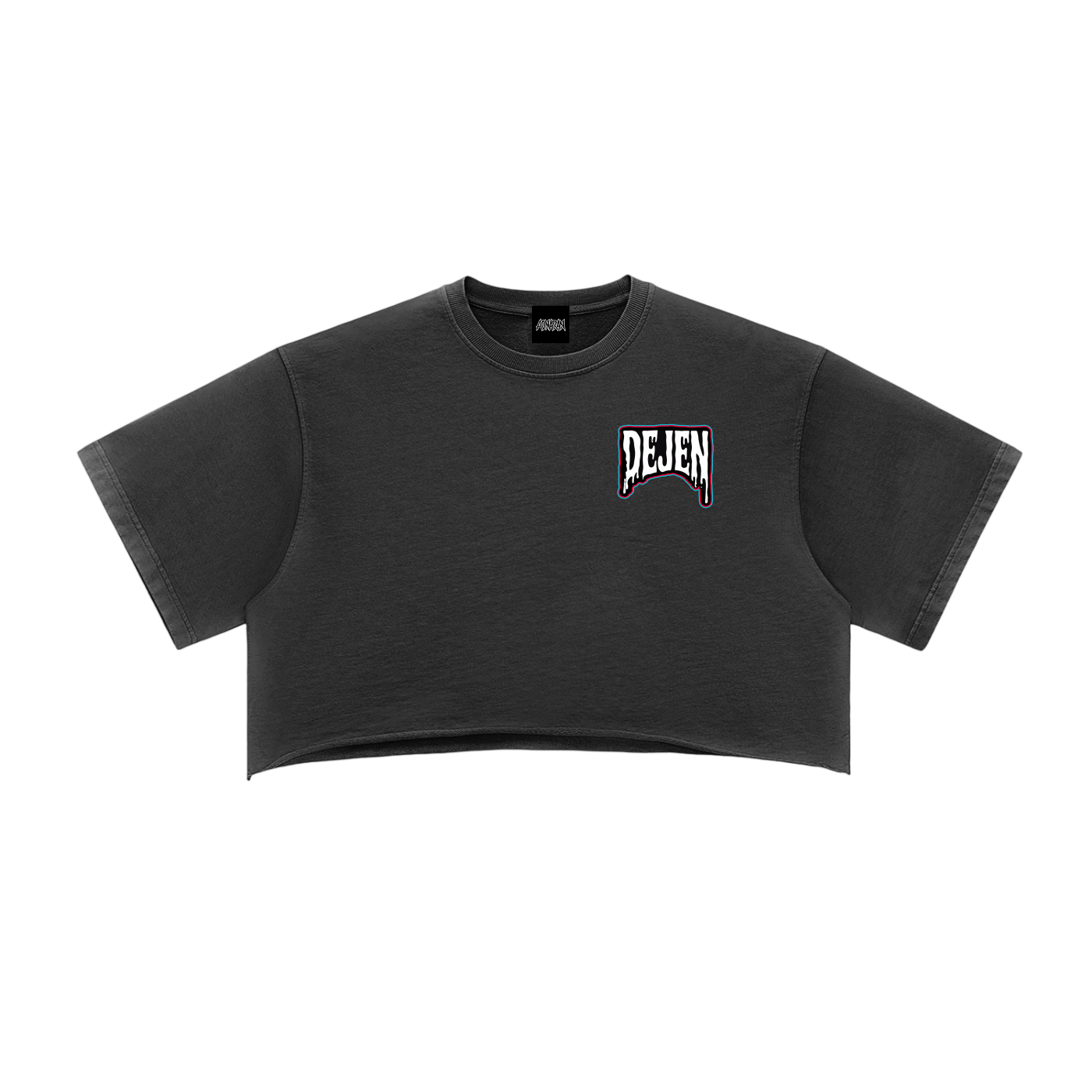REPACKED Snow Washed Raw Edge Crop Top