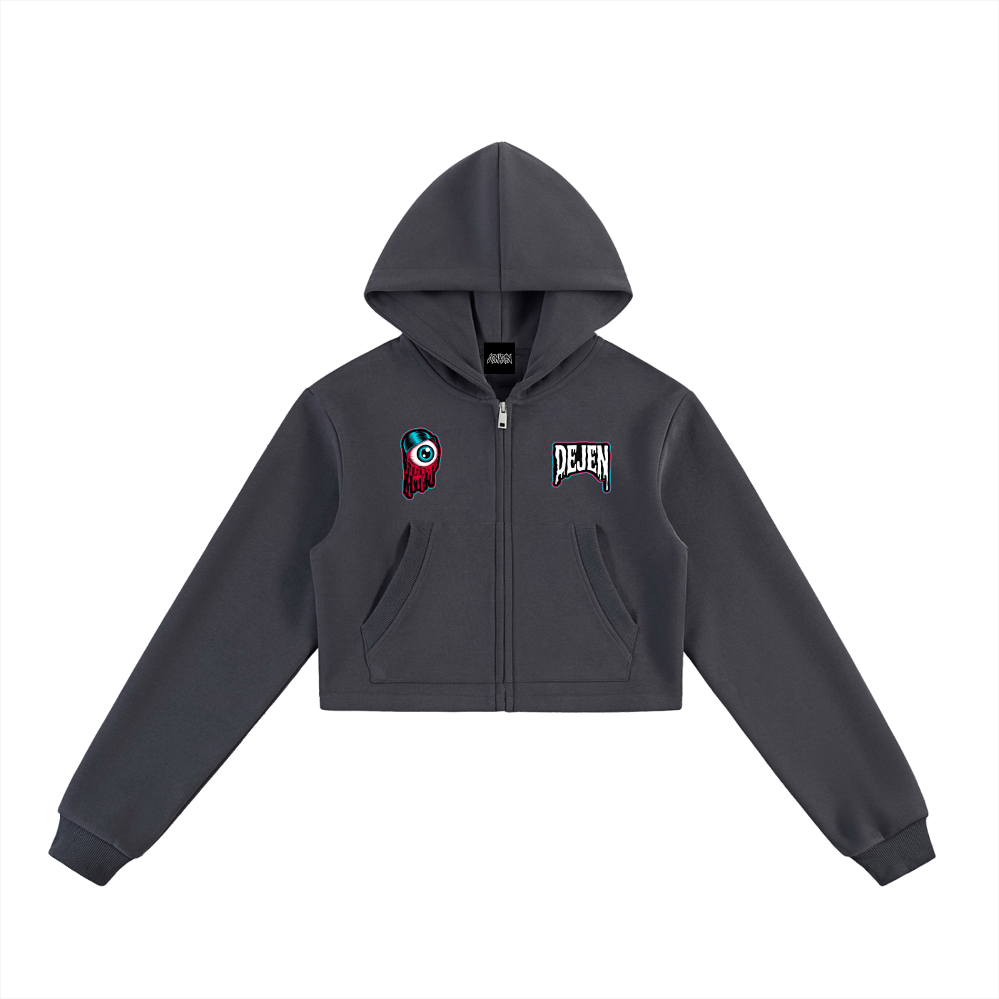 REPACKED Essential Cropped Zip-Up Hoodie