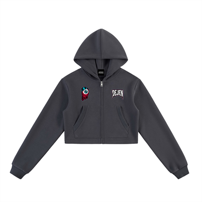 REPACKED Essential Cropped Zip-Up Hoodie