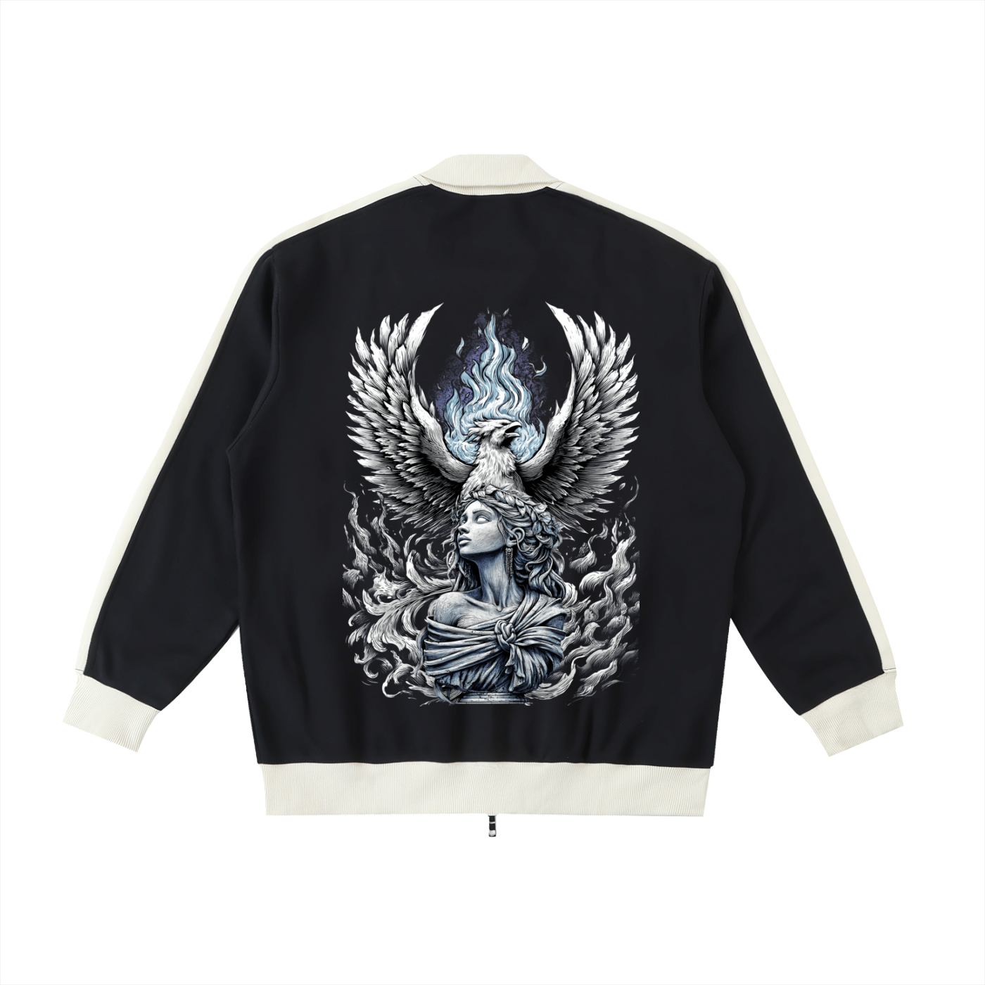 Aonaran Angelic Frost Contrast Trim Stand Collar Jacket