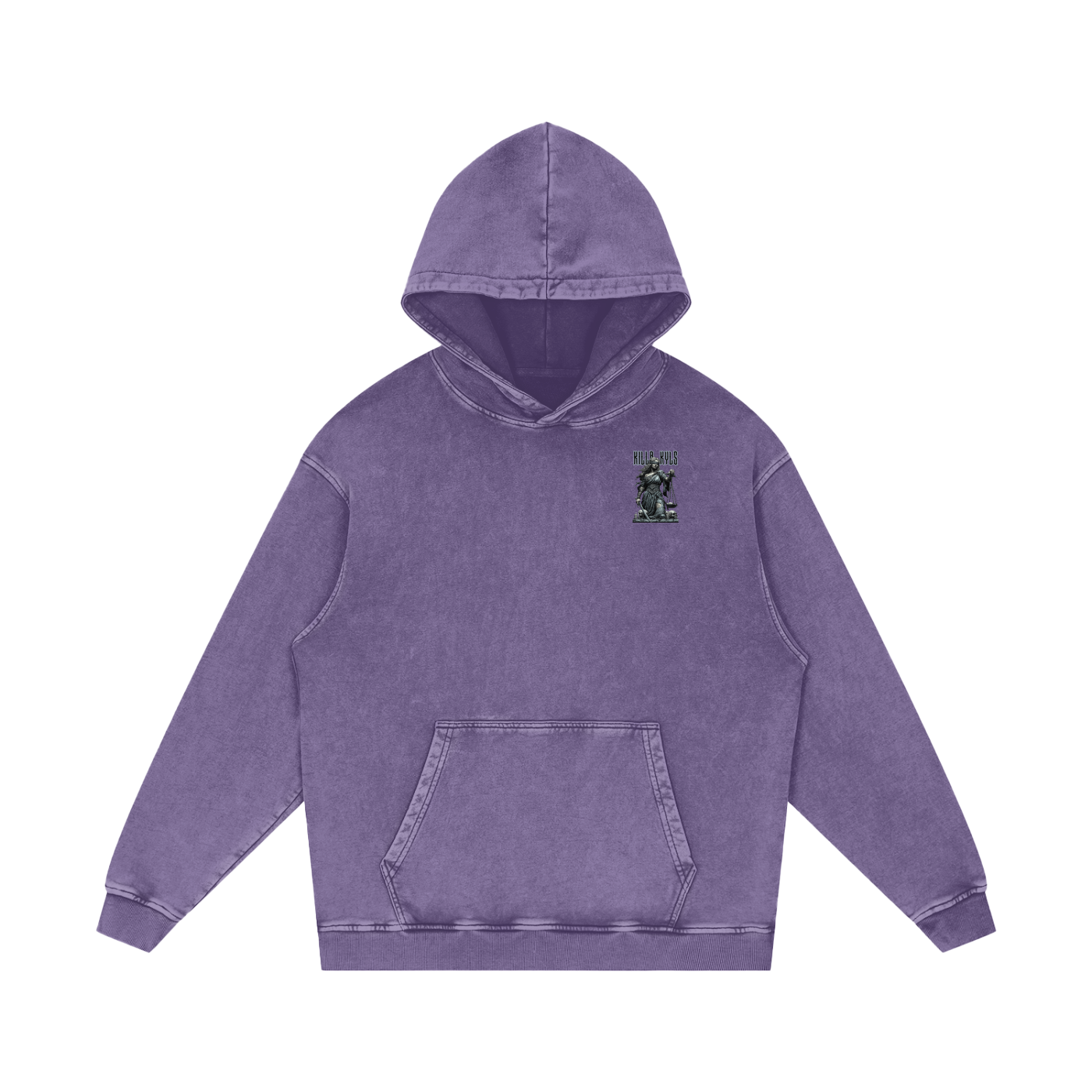 killakyls Snow Washed Loose Cotton Hoodie