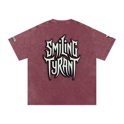 Smiling Tyrant Snow Washed Oversized Cotton T-Shirt