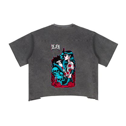 REPACKED Raw Edge Snow Washed Boxy T-Shirt