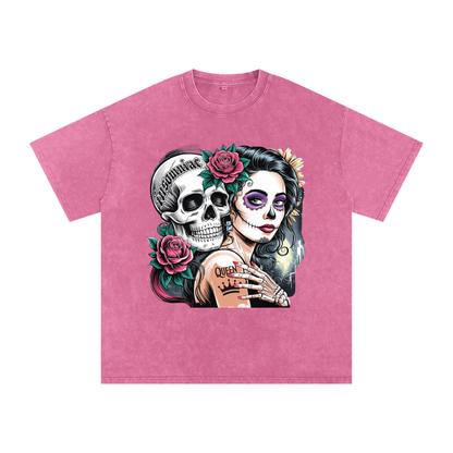 QueenSteph Acid Wash Oversize T-Shirt
