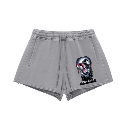 Dejen Season 3 Washed Raw Edge Drawstring Shorts