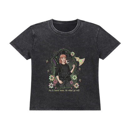 HeyBrontee Vintage Wash Drop Shoulder T-shirt