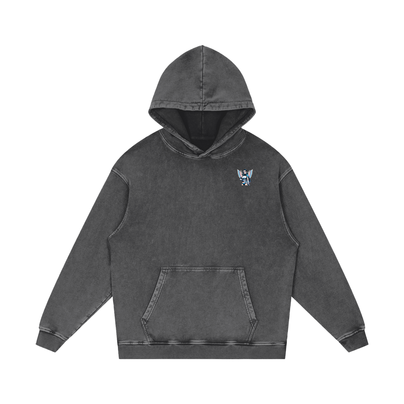 Livy J Acid Wash Oversize Hoodie