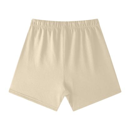 killakyls Unisex Earth Tone Loose Fit Cotton Shorts