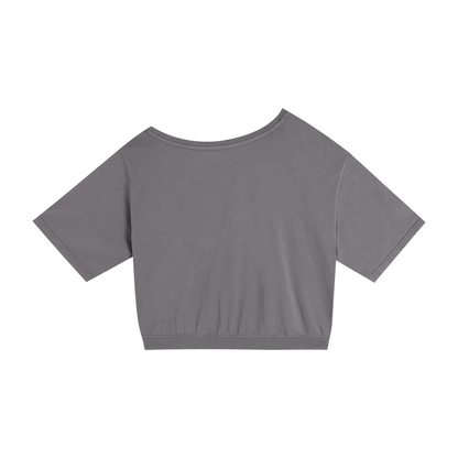 Aonaran Ace Asymmetric Shoulder Oversized Cotton T-Shirt