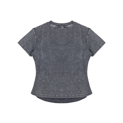 Dejen Season 3 Vintaged-Wash Bodycon Cotton T-Shirt