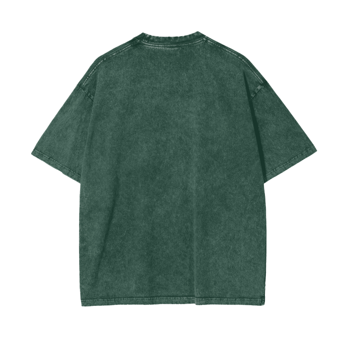 BillyGoat's Social Battery Aonaran Graphic Acid Wash Oversize T-Shirt