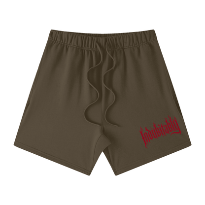 Mellaae Unisex Earth Tone Loose Fit Cotton Shorts
