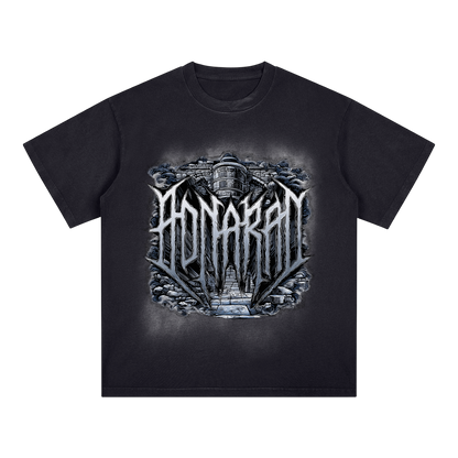Aonaran Angelic Frost Square Patch Monkey Washed T-Shirt