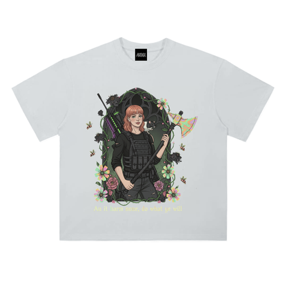 HeyBrontee Heavyweight Drop Shoulder Cotton T-Shirt