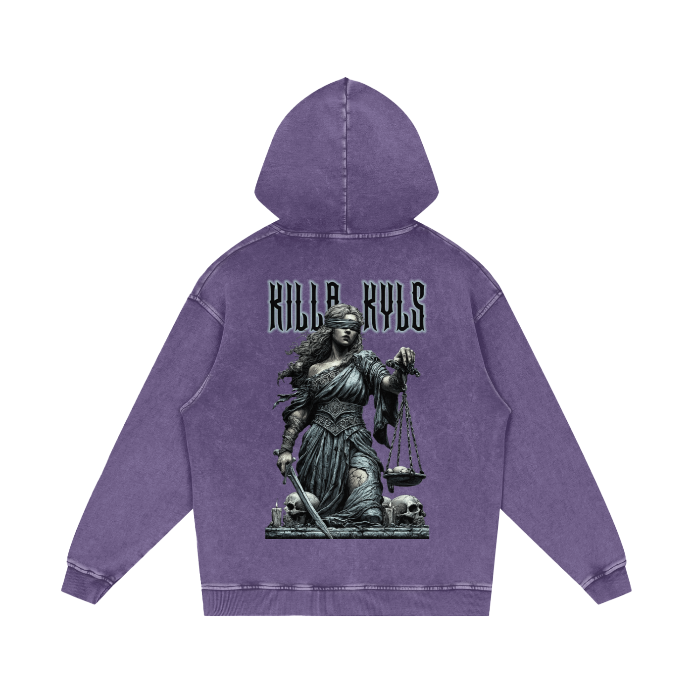 killakyls Snow Washed Loose Cotton Hoodie