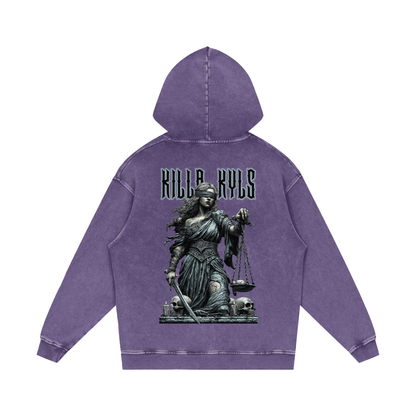killakyls Snow Washed Loose Cotton Hoodie