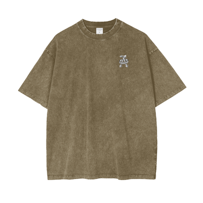 Aonaran Reversed Oversize Snow Washed T-Shirt