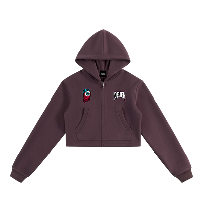 REPACKED Essential Cropped Zip-Up Hoodie