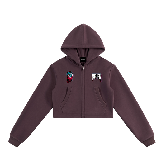 REPACKED Essential Cropped Zip-Up Hoodie