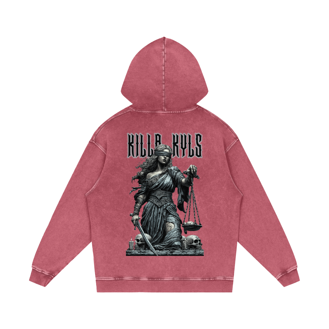 killakyls Snow Washed Loose Cotton Hoodie