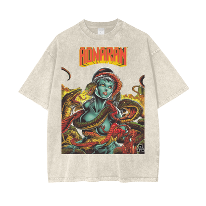 Aonaran Graphic Acid Wash Oversize T-Shirt