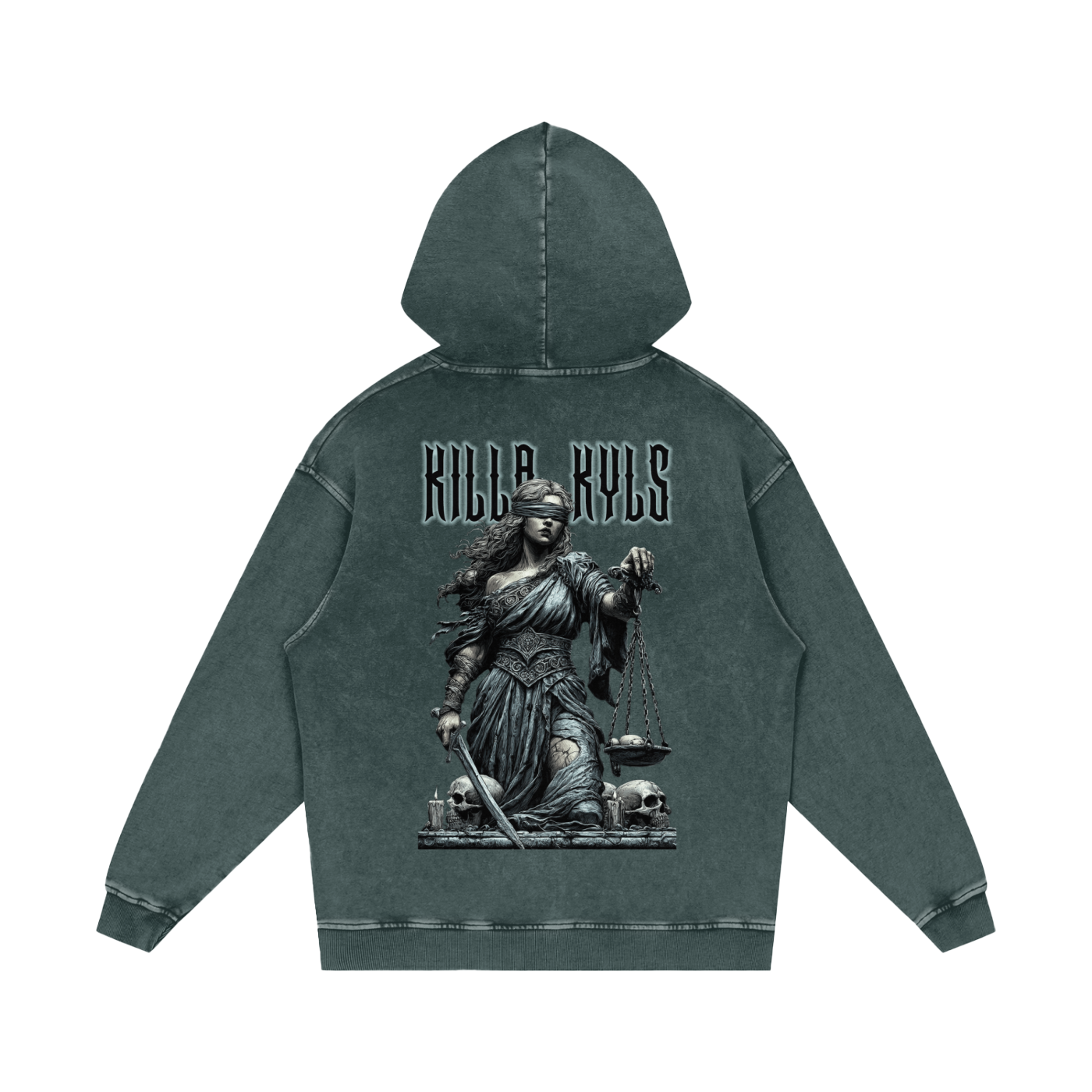 killakyls Snow Washed Loose Cotton Hoodie