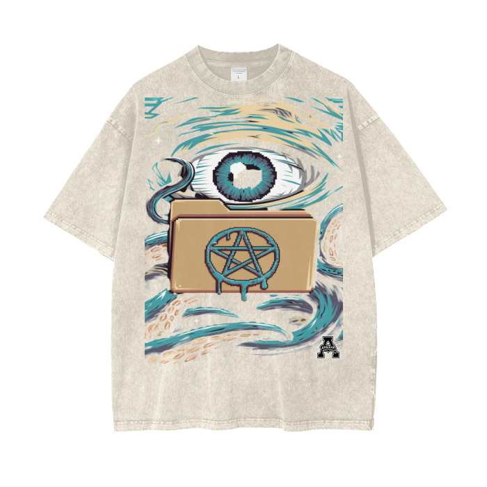 Aonaran Graphic Acid Wash Oversize T-Shirt