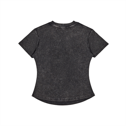 Stakky Season 2 Vintaged-Wash Bodycon Cotton T-Shirt