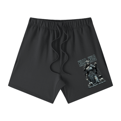 killakyls Unisex Earth Tone Loose Fit Cotton Shorts