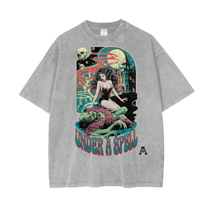 Aonaran Graphic Acid Wash Oversize T-Shirt