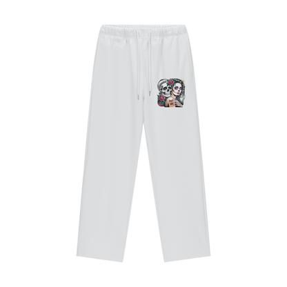 QueenSteph Fleece Lined Straight Leg Pants