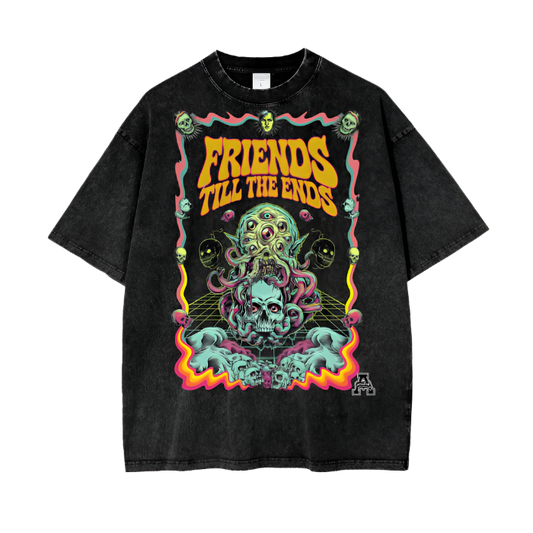 Aonaran Graphic Acid Wash Oversize T-Shirt