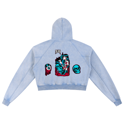 REPACKED Snow Washed Cropped Hoodie