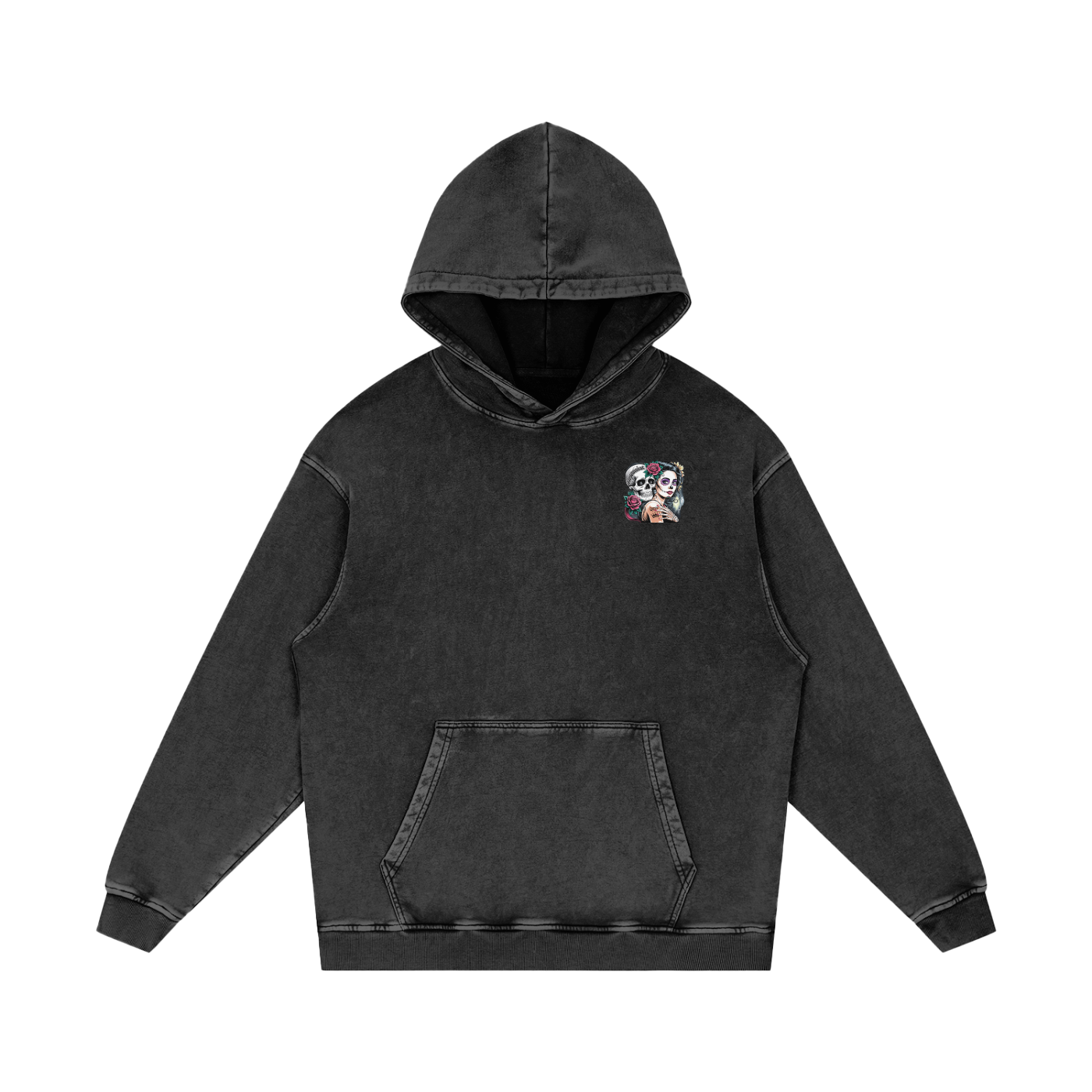 QueenSteph Acid Wash Oversize Hoodie