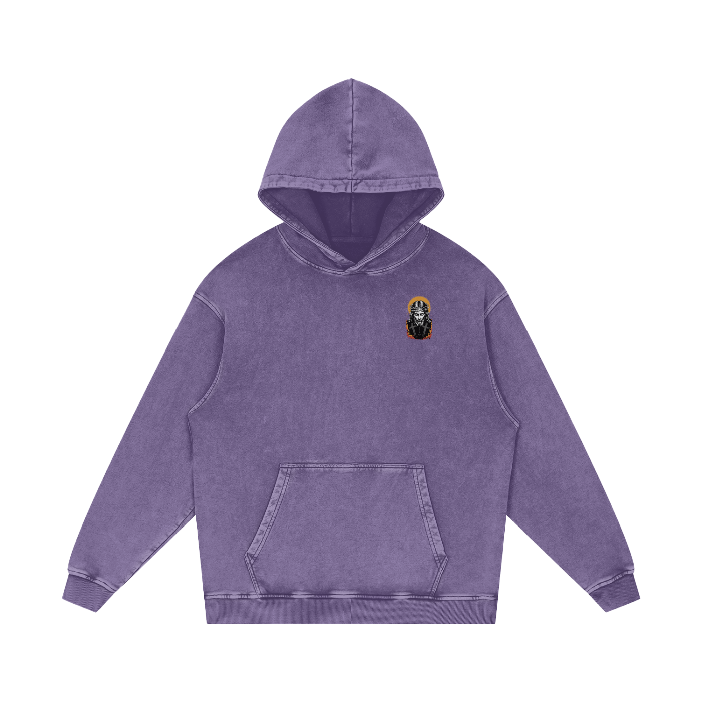 Jesus is King Acid Wash Oversize Hoodie