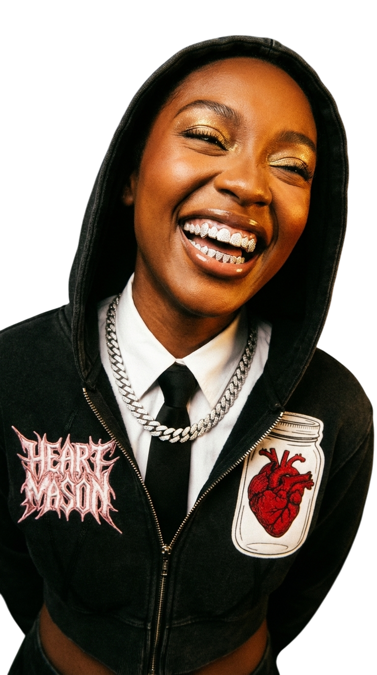 Heart Mason Vintage Washed Cropped Fleece Hoodie